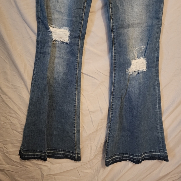 Bebe Distressed Flare Jeans- 28 - Picture 3 of 7